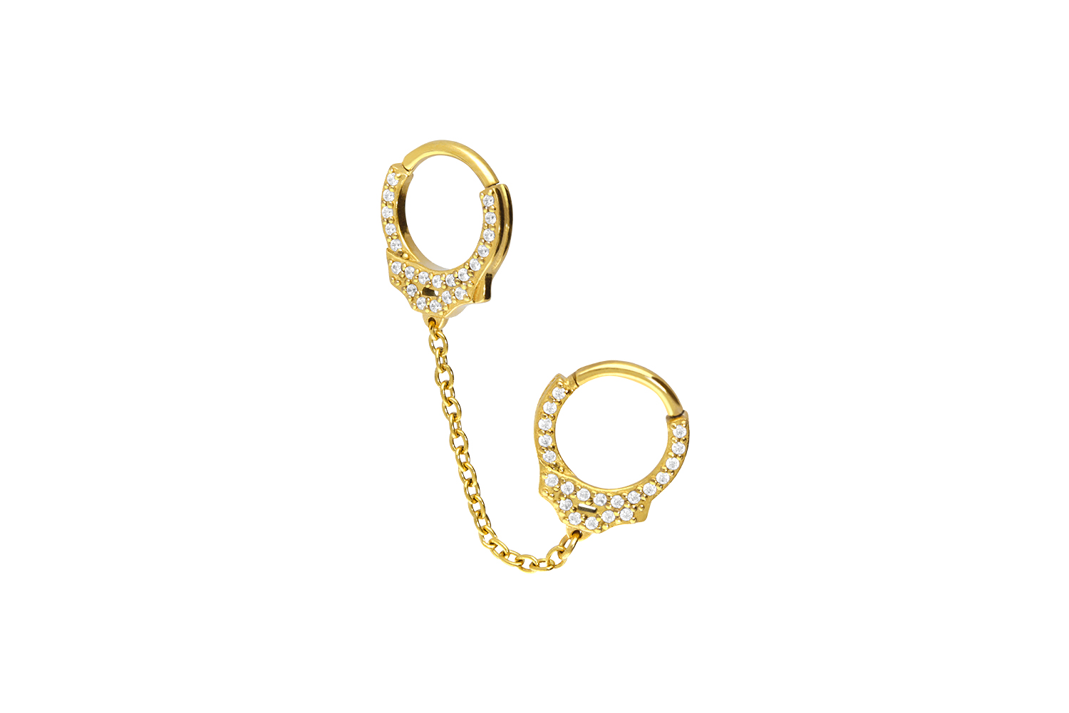 Chirurgenstahl Segmentring Clicker Piercing KRISTALLHANDSCHELLEN